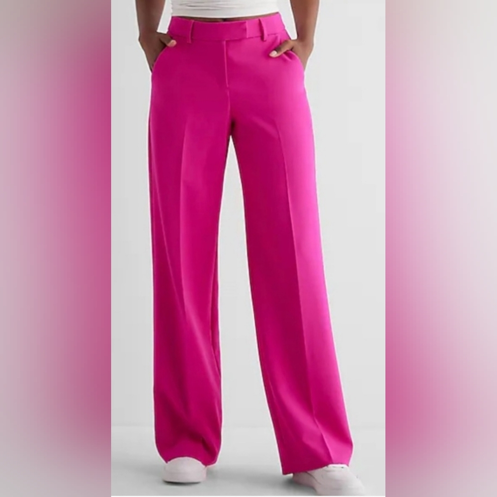 Hot Pink Ankle Trouser Pants